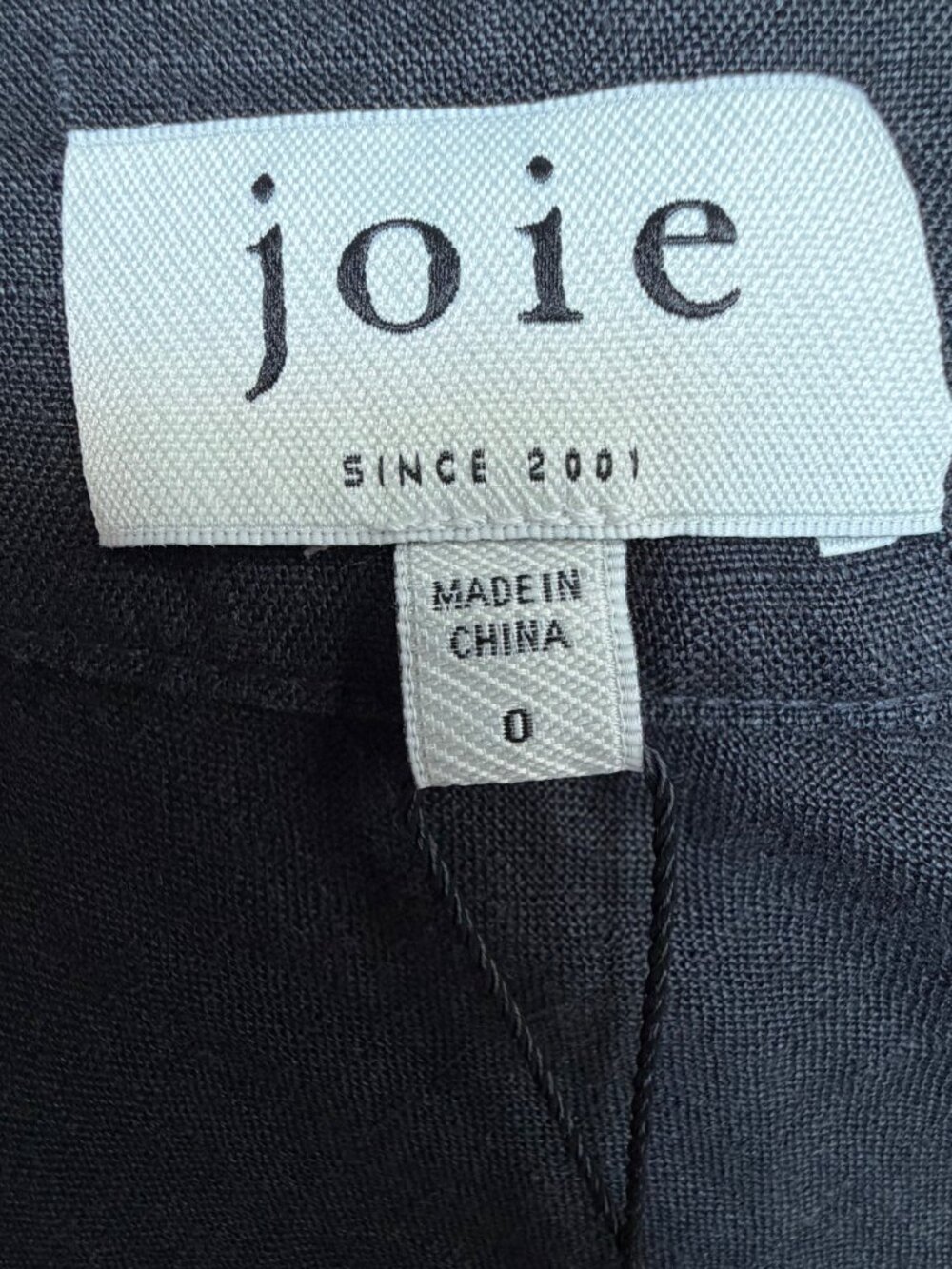 NWT Joie "Aryanna" Caviar Black Linen Midi Skirt - Size 0 - Picture 8 of 8